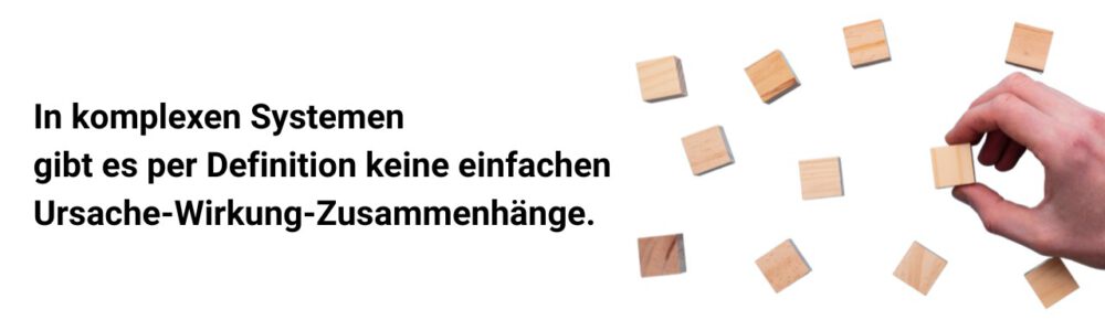 In komplexen Systemen gibt es per Definition keine einfachen Ursache-Wirkung-Zusammenhänge.